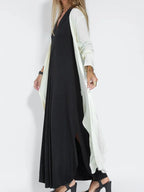 Vestido Maxi de Talla Grande Sin Mangas con Cuello en V