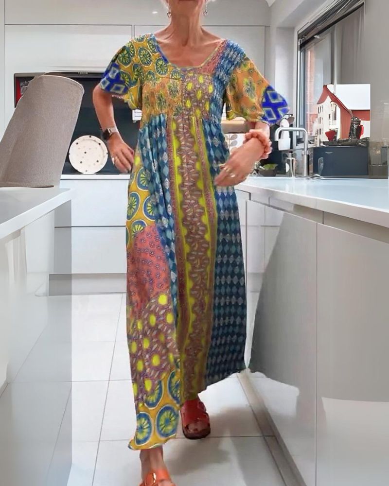CORINNE | Colorful Bohemian Dress