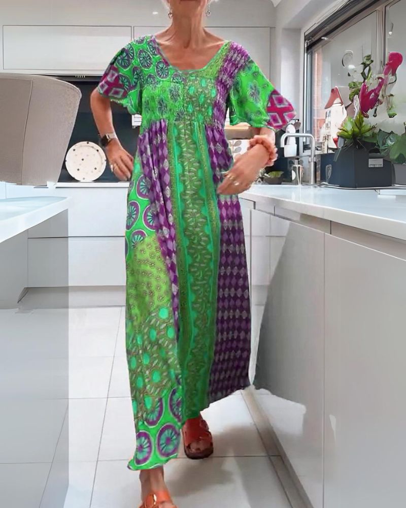 CORINNE | Colorful Bohemian Dress