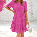LEONORA | Elegante Vestido de Verano con Encaje y Volantes