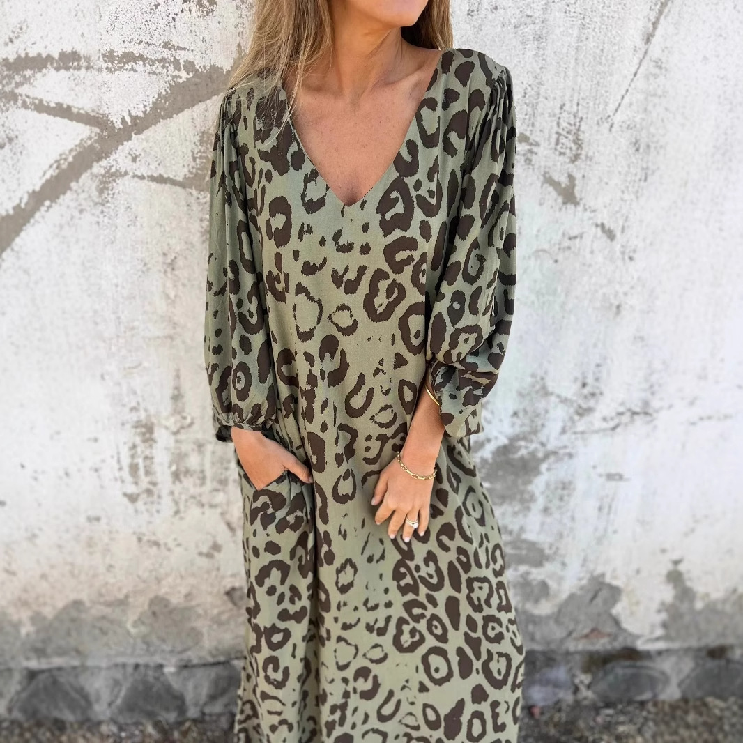 DENISE | Vestido con Diseño de Leopardo