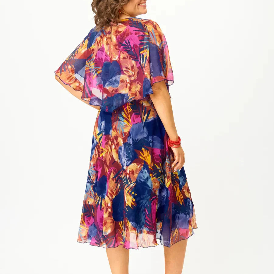 BARBARA | Vestido de Chiffon Confortable en Talla Grande