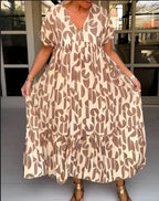 COLETTE | VESTIDO LARGO CON ESCOTE EN V