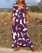 Elowen - Vestido Sin Mangas con Diseño Geométrico Asimétrico