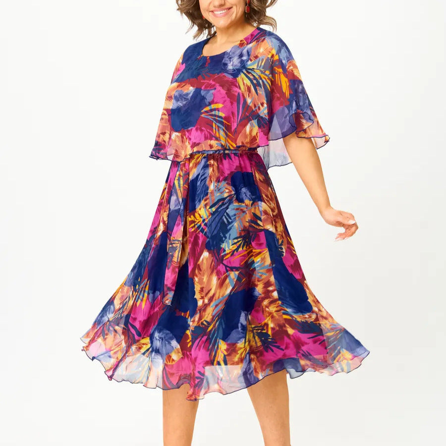 BARBARA | Vestido de Chiffon Confortable en Talla Grande