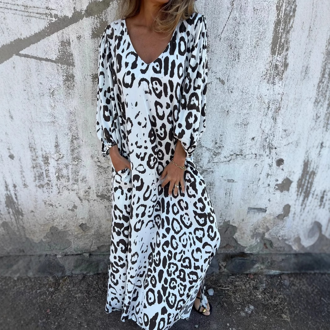 DENISE | Vestido con Diseño de Leopardo