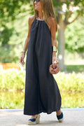 "Vestido Maxi Halter de Lino Down By The Cove"