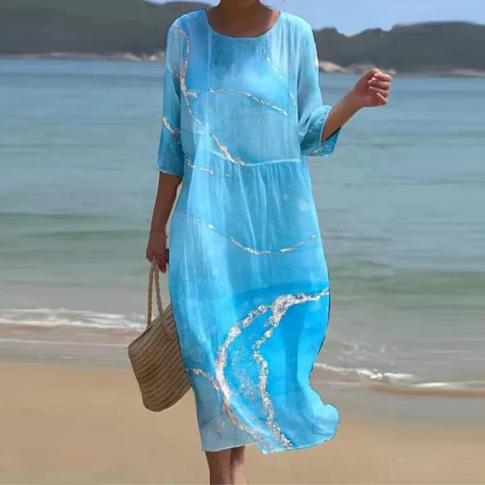 IRENE | VESTIDO ELEGANTE CON DETALLE DE COBERTURA ABDOMINAL