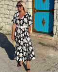 SHARON | VESTIDO ELEGANTE CON DETALLE DE COBERTURA ABDOMINAL