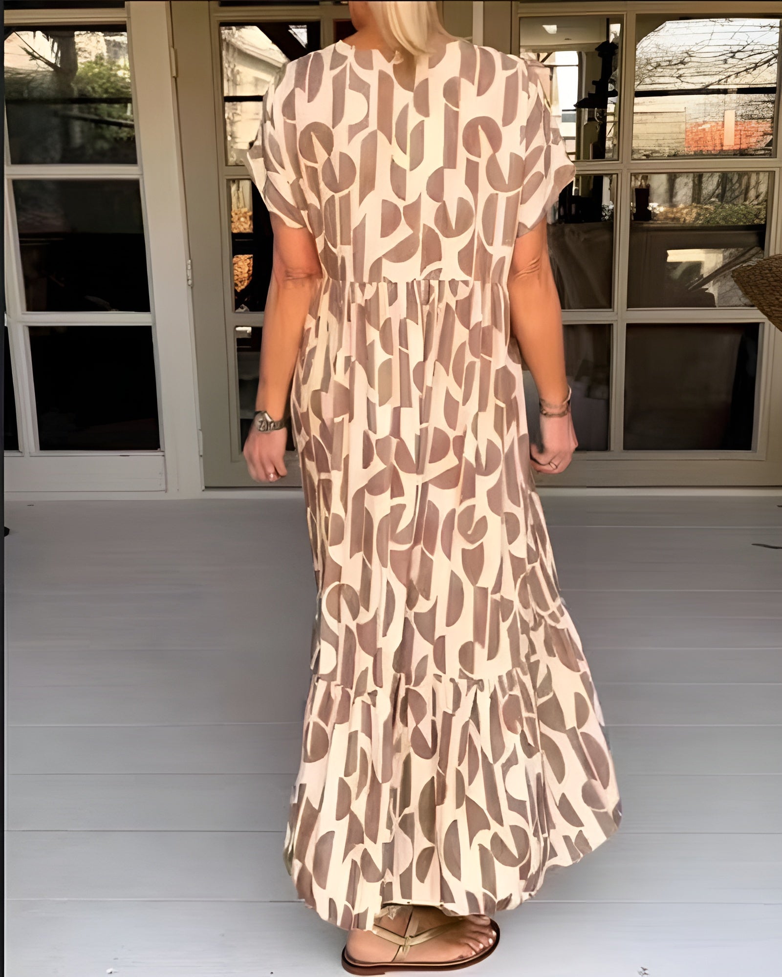 COLETTE | VESTIDO LARGO CON ESCOTE EN V