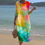 IRENE | VESTIDO ELEGANTE CON DETALLE DE COBERTURA ABDOMINAL