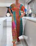 CORINNE | Colorful Bohemian Dress