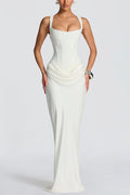 VALENTINA | MAXI DRESS WITH SQUARE NECKLINE