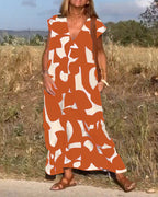 Elowen - Vestido Sin Mangas con Diseño Geométrico Asimétrico