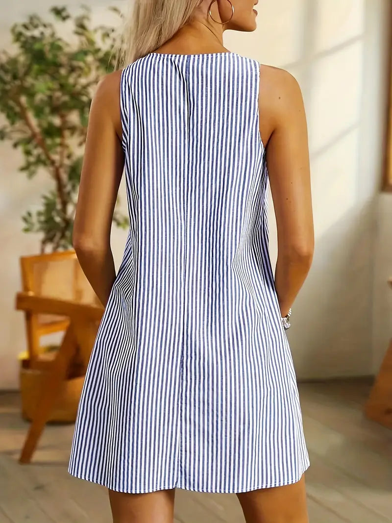 AURÉLIE | VESTIDO CORTO DE RAYAS LIGERO