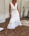 AUDREY | VESTIDO ELEGANTE CON CUELLO EN V