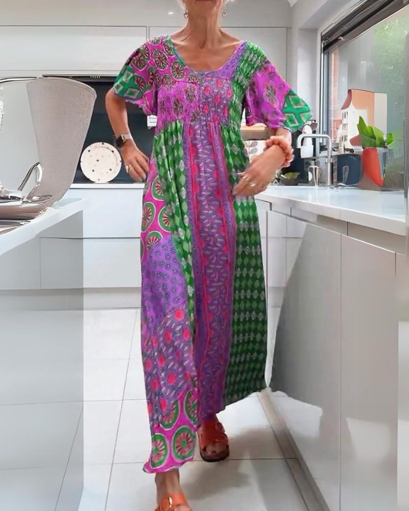 CORINNE | Colorful Bohemian Dress