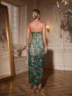 Vestido de Lentejuelas con Bordado Floral Agron
