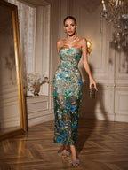 Vestido de Lentejuelas con Bordado Floral Agron