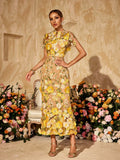 Vestido Midi Alirio con Bordado Floral