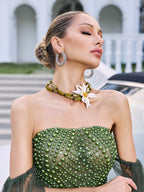 Collar Bohemio con Diseño Floral