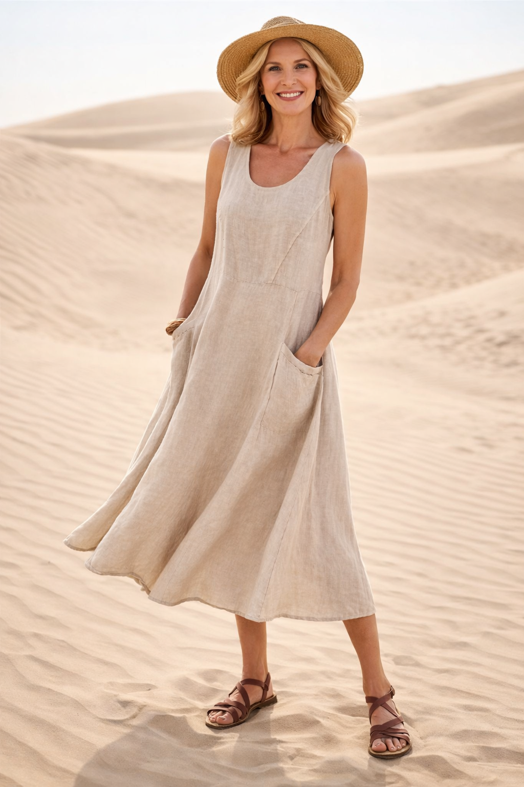 LUNA | Vestido Midi A-Line Confortable