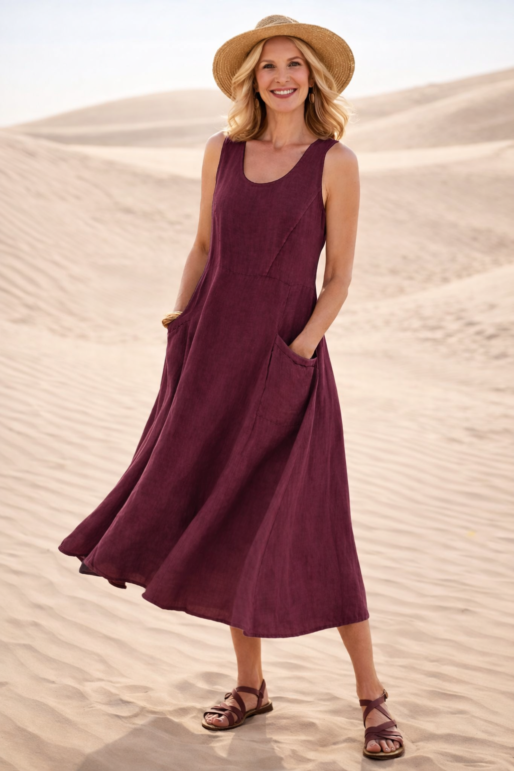 LUNA | Vestido Midi A-Line Confortable