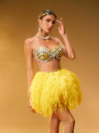 Conjunto de Falda de Tul y Corsé Strapless Dakan