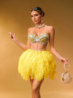 Conjunto de Falda de Tul y Corsé Strapless Dakan