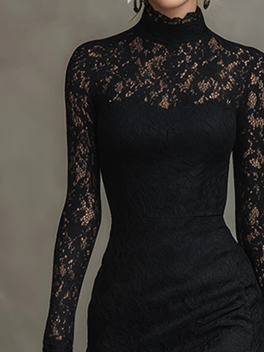 CAMILLA | VESTIDO MAXI DE ENCAGE ELÁSTICO CON DETALLE DE COLA DE PEZ