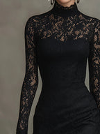 CAMILLA | VESTIDO MAXI DE ENCAGE ELÁSTICO CON DETALLE DE COLA DE PEZ