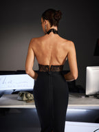 Fiete Halter Neck Lace Bodycon Dress