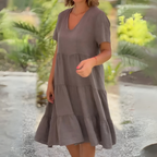 LUCE | VESTIDO FLUIDO CON ESCOTE EN V