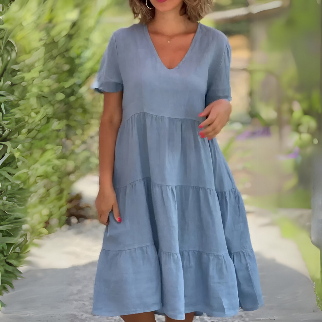 LUCE | VESTIDO FLUIDO CON ESCOTE EN V