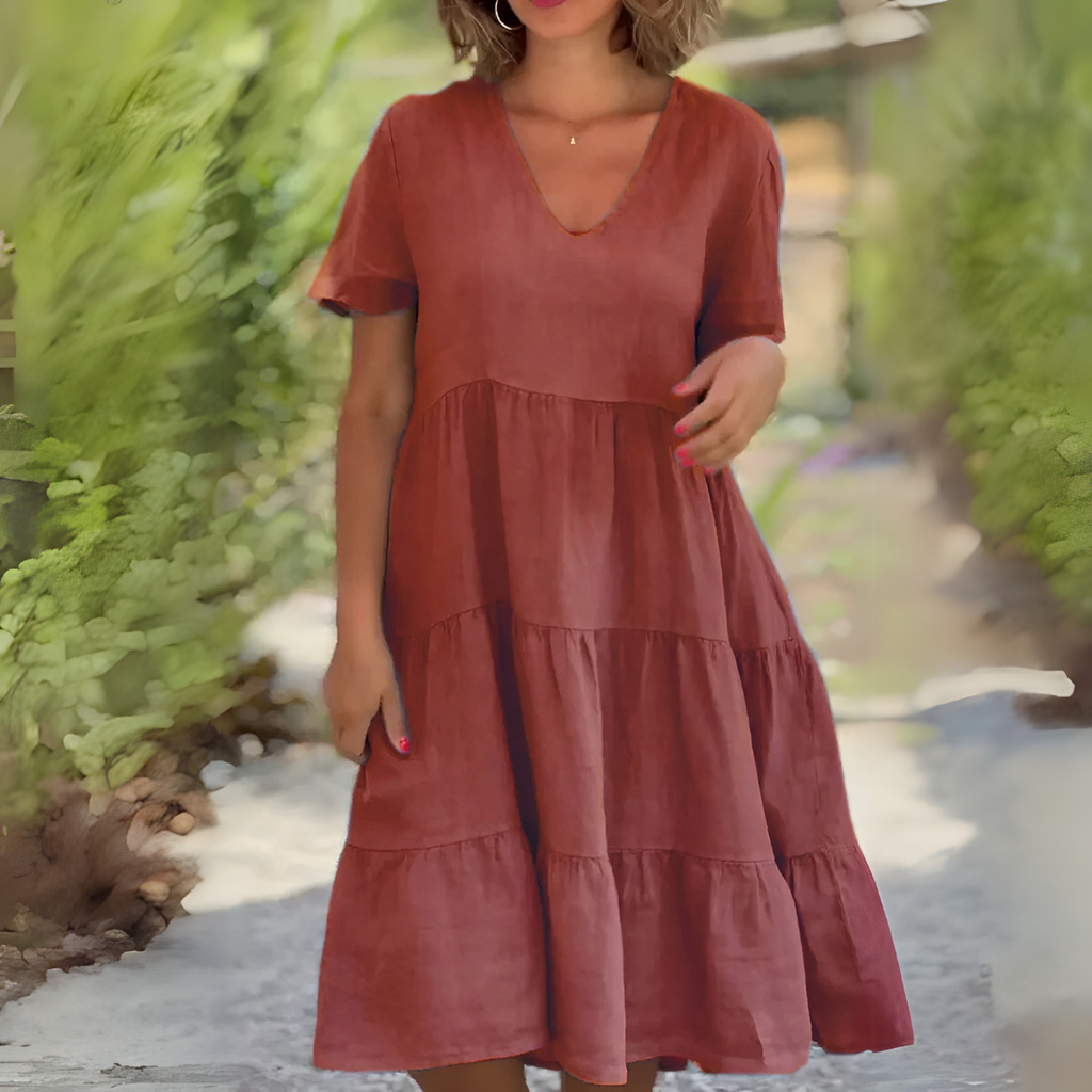 LUCE | VESTIDO FLUIDO CON ESCOTE EN V