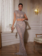 Conjunto de Falda de Malla con Brillantes Gretchen