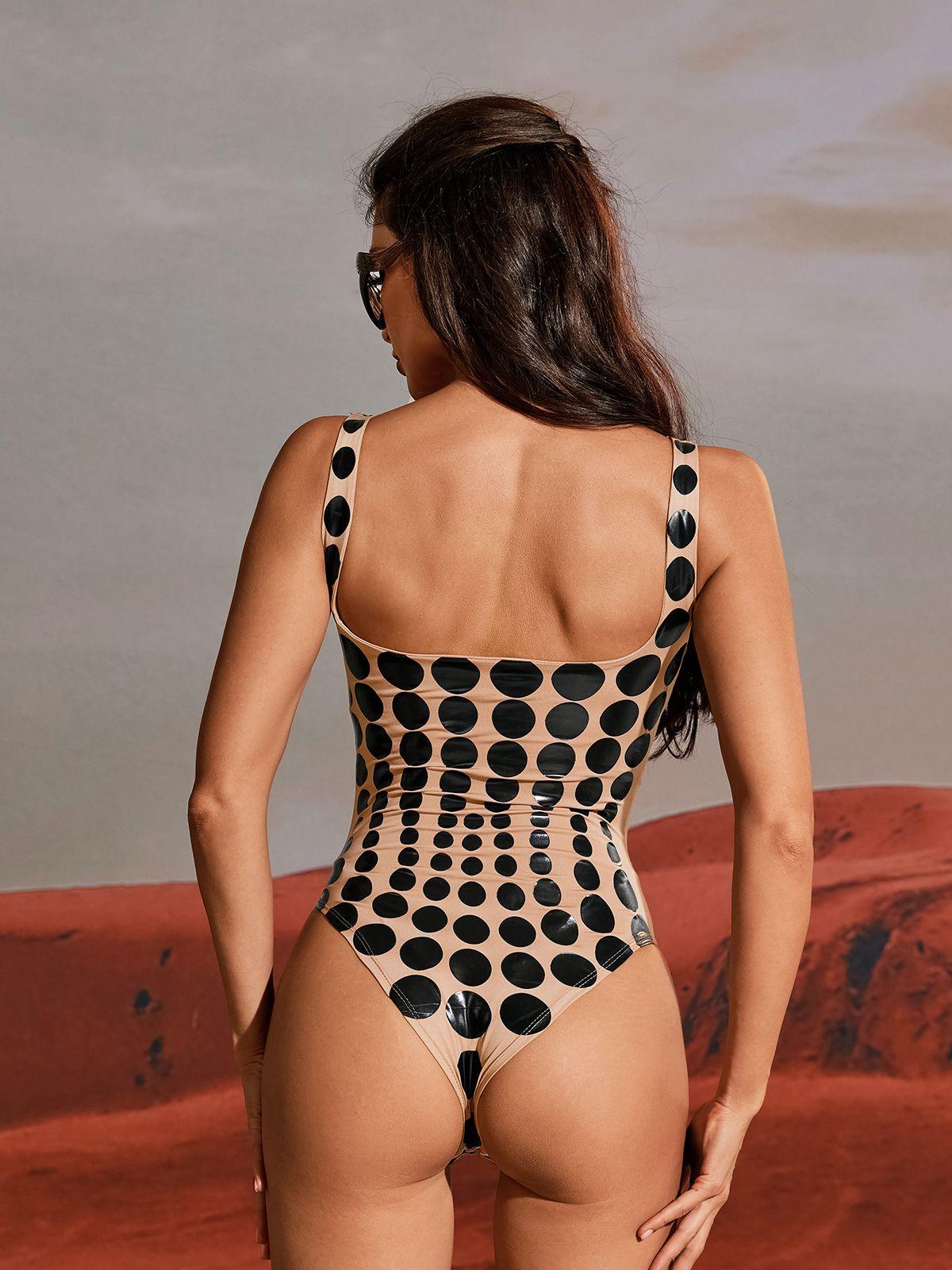 Ishi Printed Bodysuit with Dots