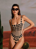 Ishi Printed Bodysuit with Dots