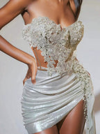Conjunto Jelia: Falda Arrugada Sin Tirantes