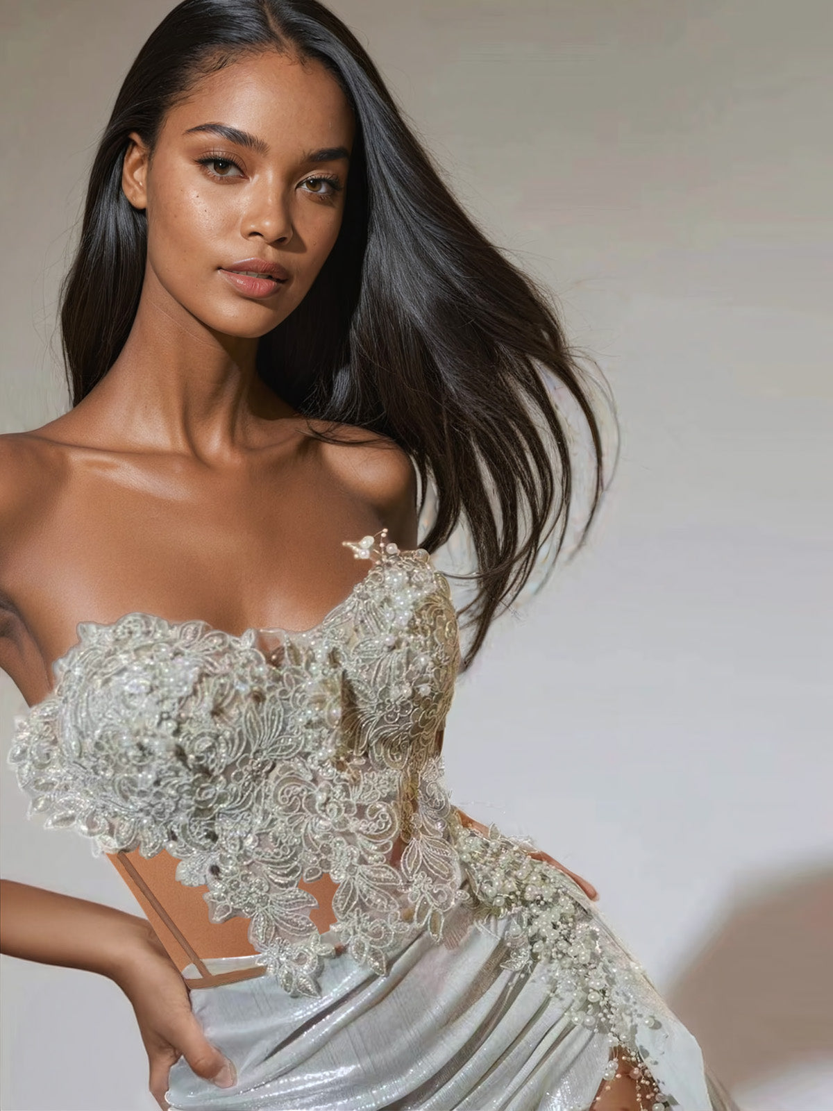 Conjunto Jelia: Falda Arrugada Sin Tirantes