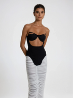 Conjunto Kalena de Falda Arrugada Sin Tirantes