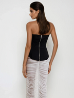 Conjunto Kalena de Falda Arrugada Sin Tirantes