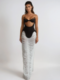 Conjunto Kalena de Falda Arrugada Sin Tirantes