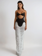 Conjunto Kalena de Falda Arrugada Sin Tirantes