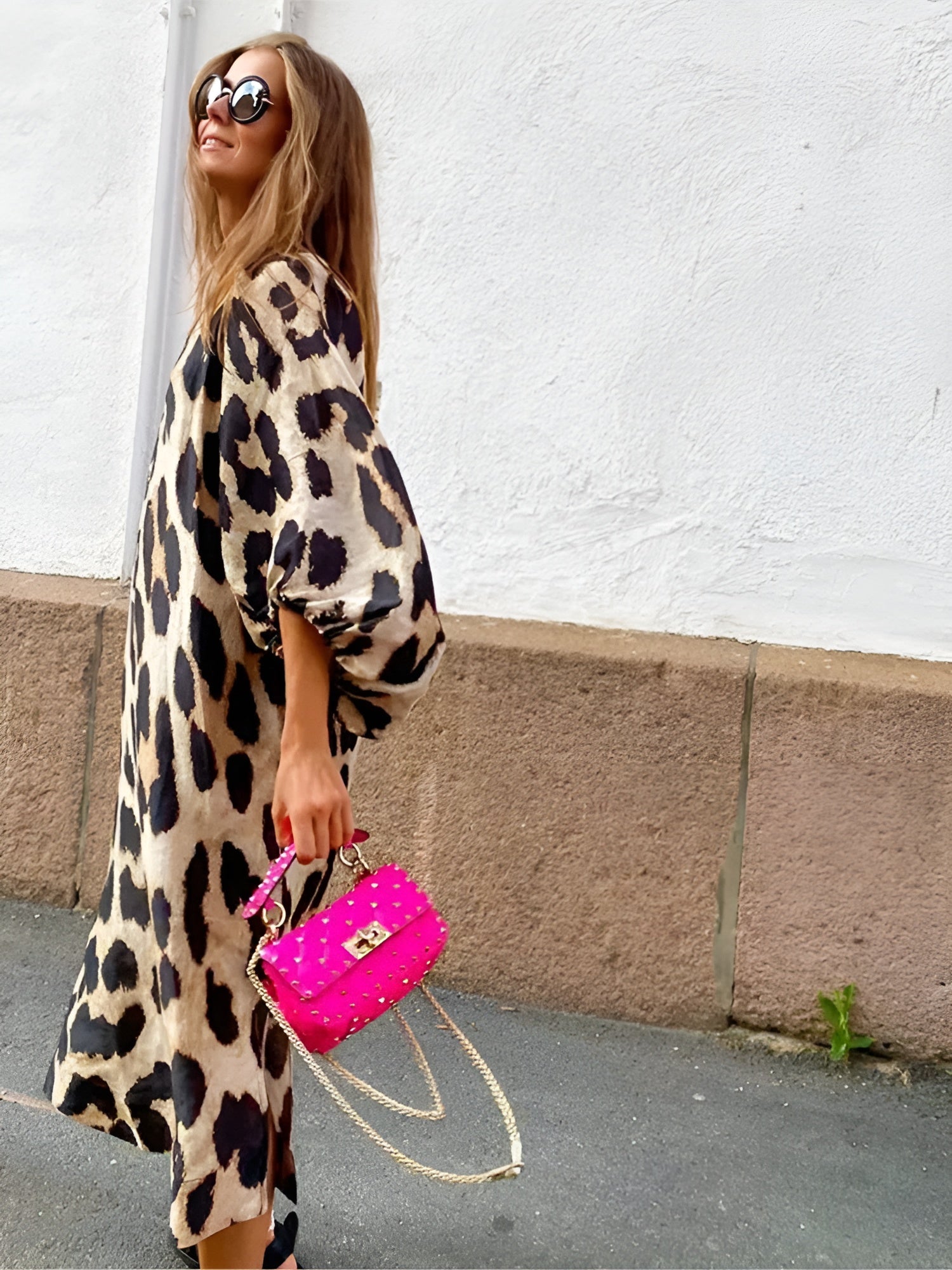 SILVIE | VESTIDO ELEGANTE CON ESTAMPADO DE LEOPARDO