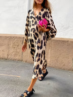 SILVIE | VESTIDO ELEGANTE CON ESTAMPADO DE LEOPARDO
