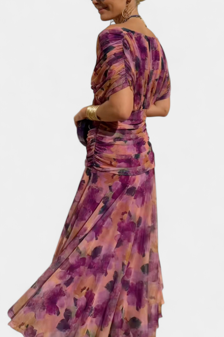 VIVIAN | Vestido Largo Floral con Escote en V