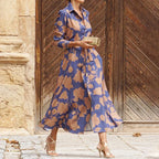 ÉLISE | VESTIDO LARGO ELEGANTE DE MANGAS LARGAS