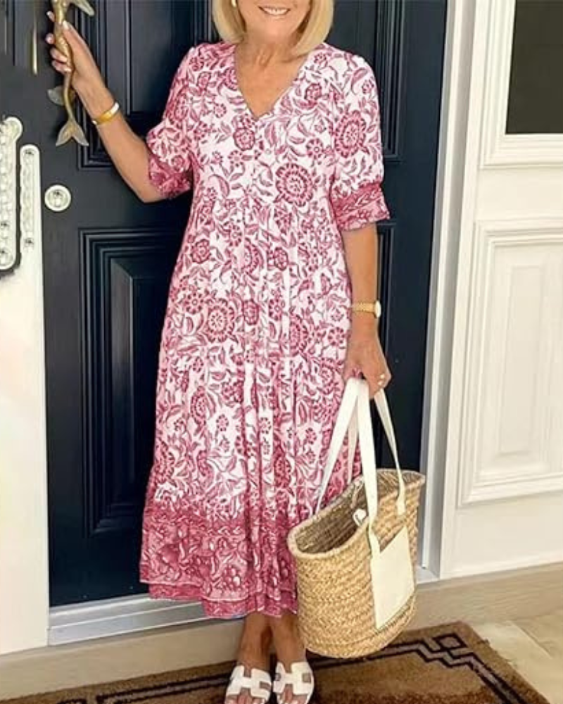 FAYE | Vestido Floral Elegante y Liviano