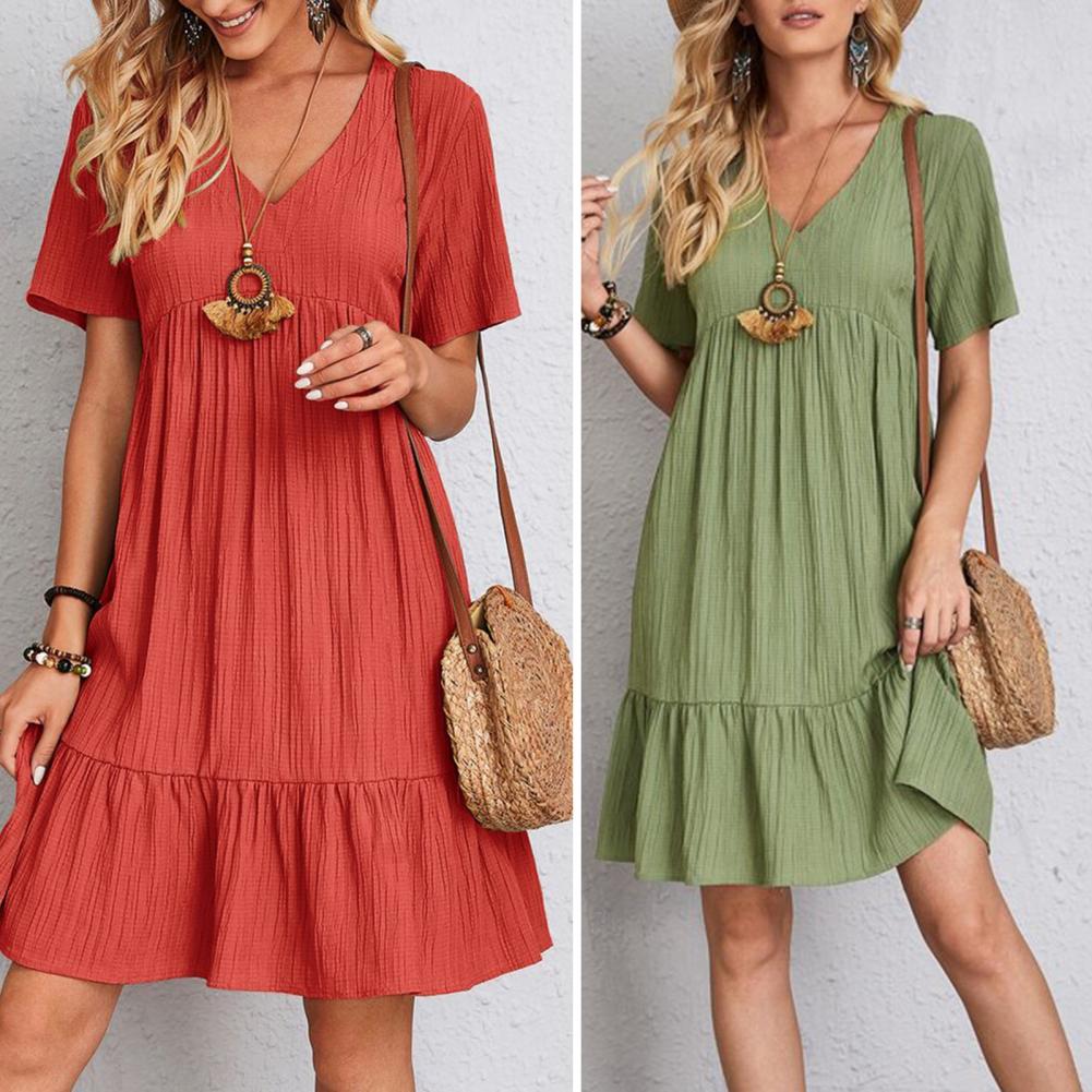 SANDRA | VESTIDO ELEGANTE CON DETALLE PARA DISIMULAR EL VIENTRE